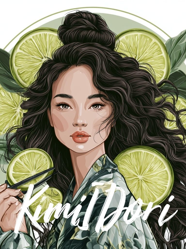 Lime Portrait Illustration Poster. poster detail