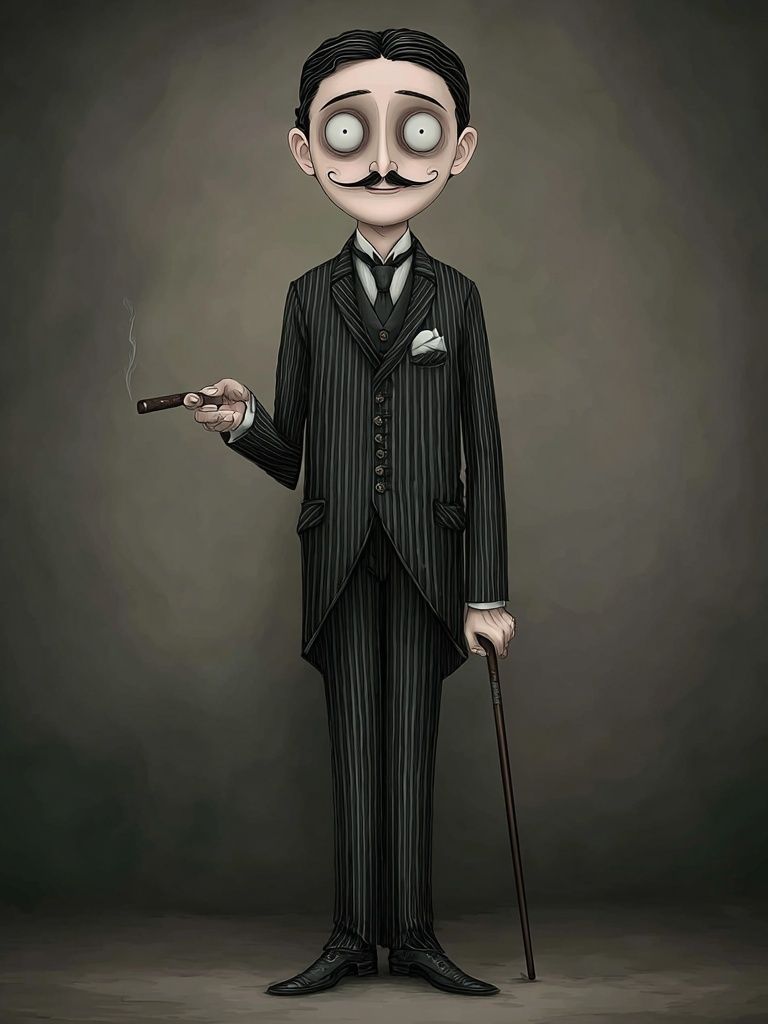 Gothic Gentleman Illustration Poster. poster — illustration art