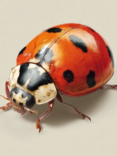 Ladybug Macro Illustration Poster. poster