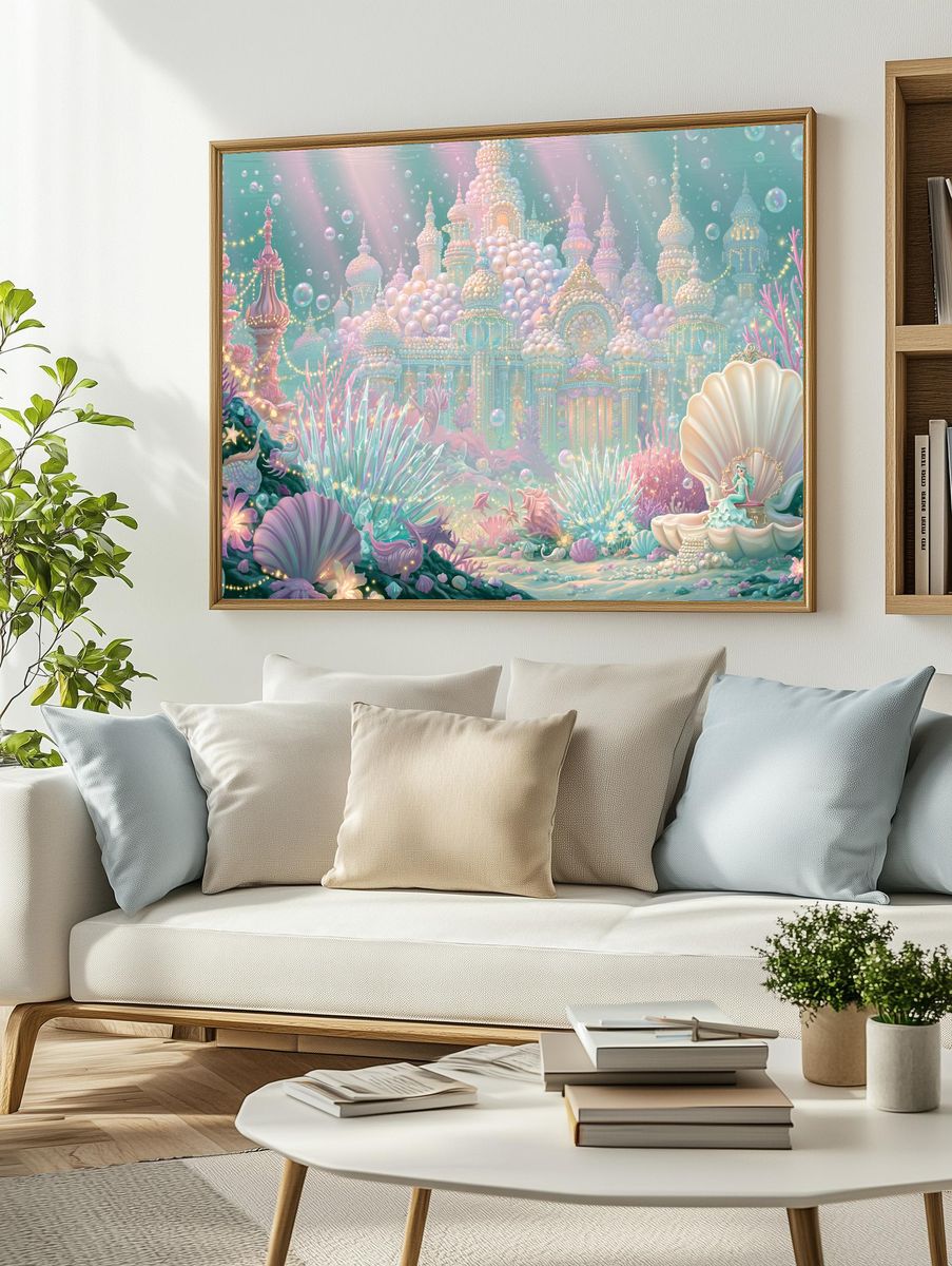 Enchanted Undersea Palace Print. — room view 2