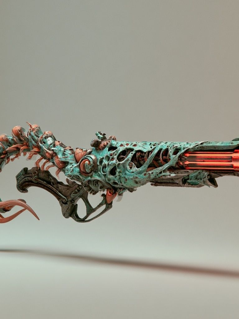 Surreal Sci-Fi Weapon Print. poster detail