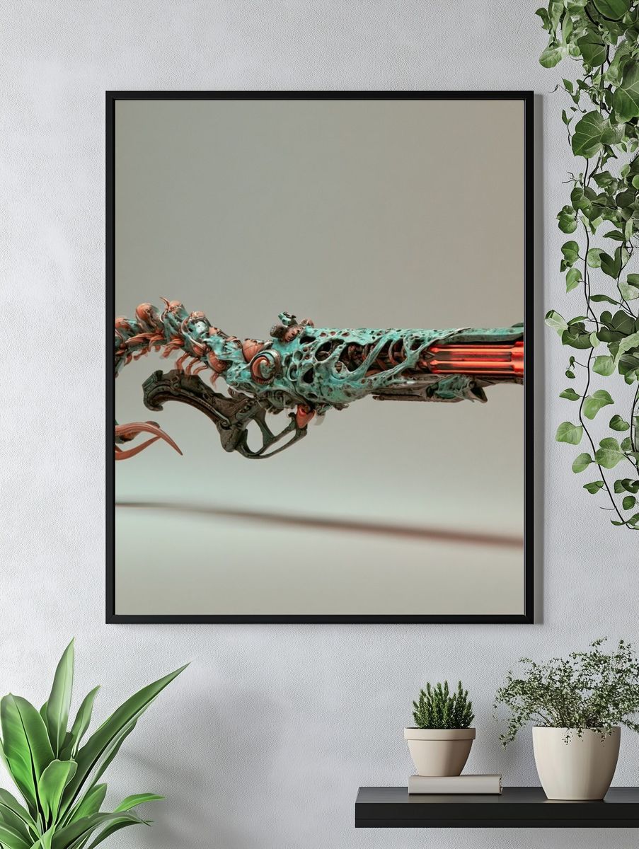 Surreal Sci-Fi Weapon Print. — room view 4