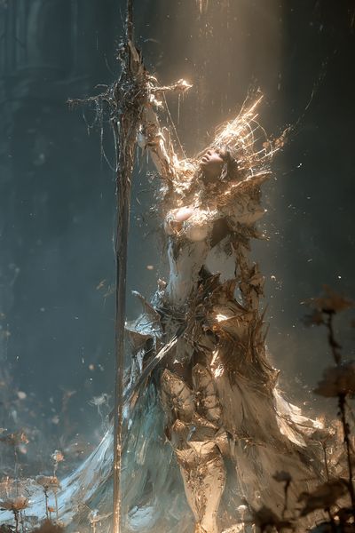 Celestial Warrior Fantasy Print.