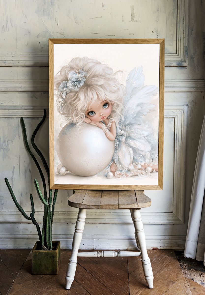 Winter Fairy Doll Illustration Poster. — room view 1