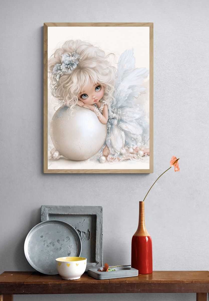 Winter Fairy Doll Illustration Poster. — room view 3