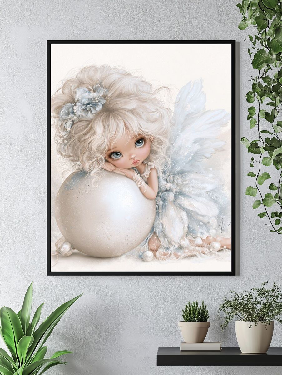 Winter Fairy Doll Illustration Poster. — room view 4