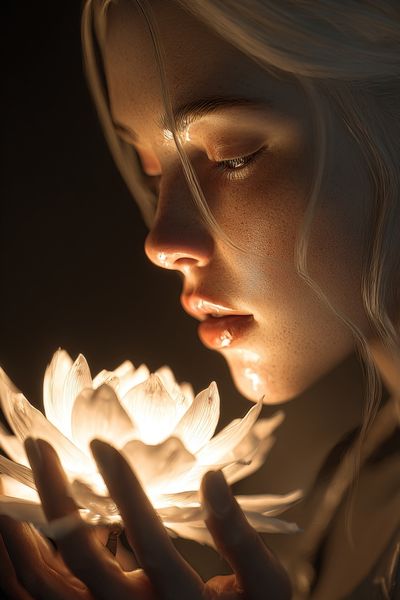 Luminous Woman Portrait Print. poster print