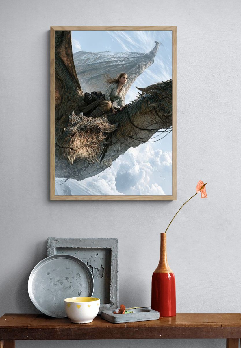 Dragon Rider Fantasy Print. — room view 3