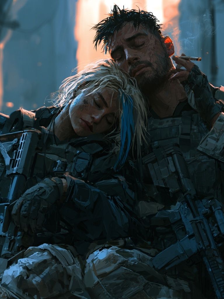Cyberpunk Soldiers — Sci-Fi Print. poster detail