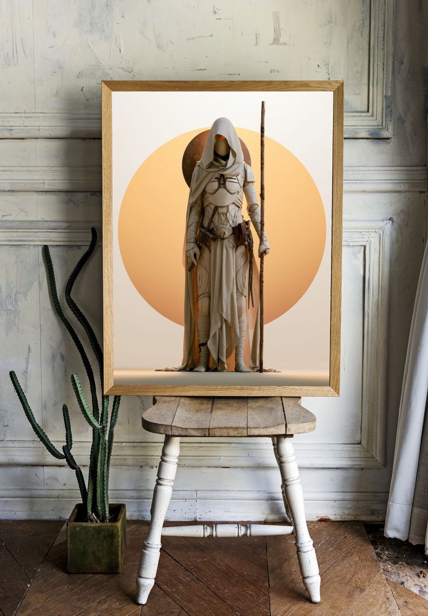 Desert Guardian Digital Art Poster. — room view 1
