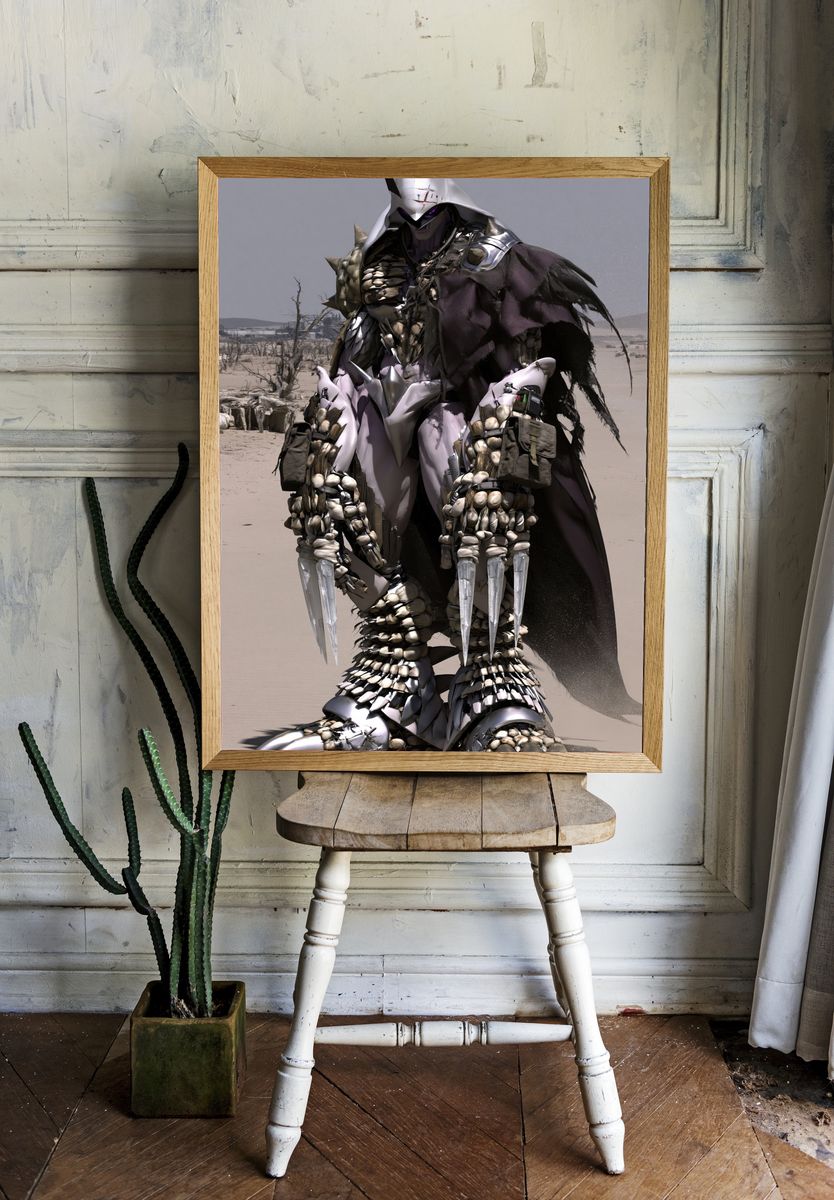 Desert Mecha Warrior Print. — room view 1