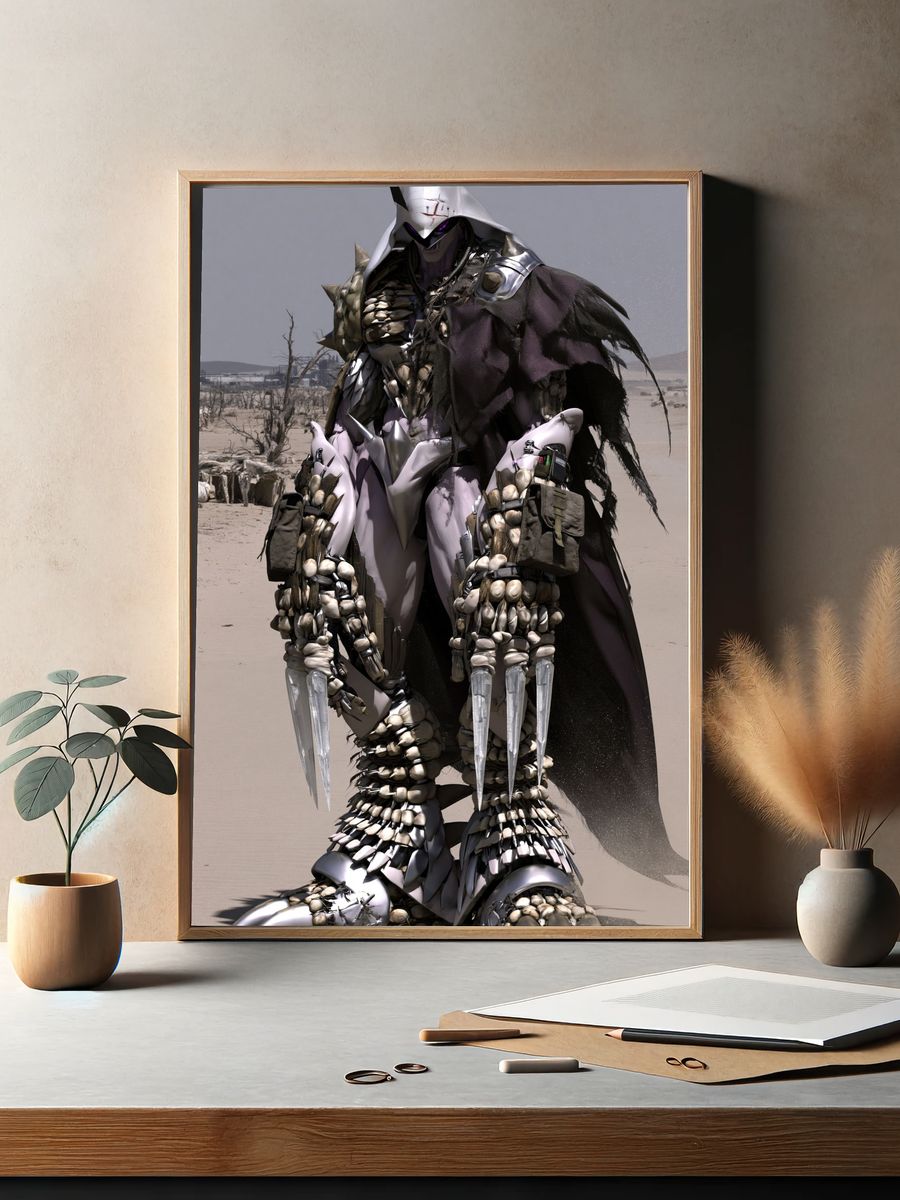 Desert Mecha Warrior Print. — room view 2