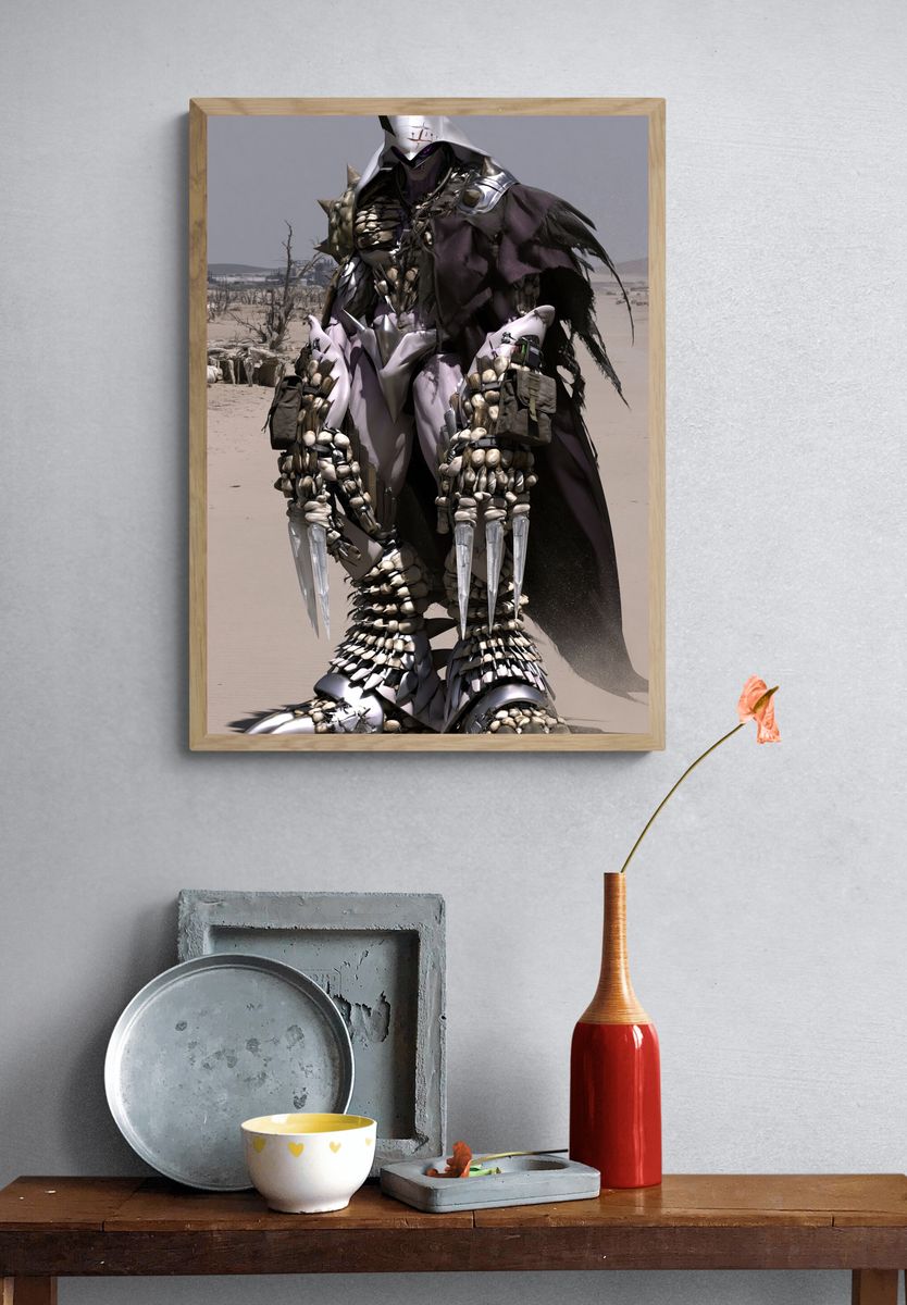 Desert Mecha Warrior Print. — room view 3