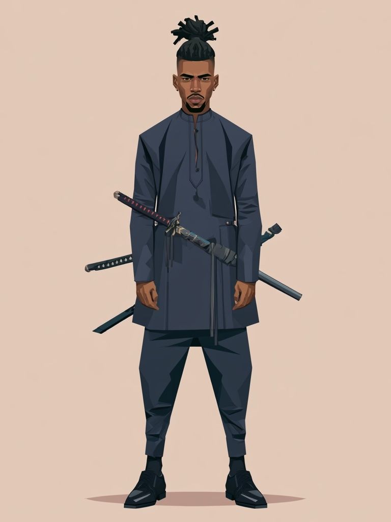 Samurai Warrior Illustration Poster. poster — illustration art