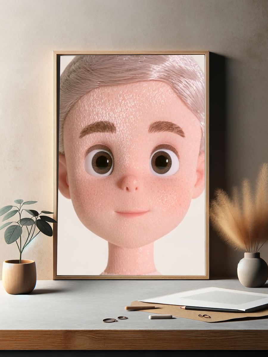 Cute Doll Portrait Poster. — room view 2