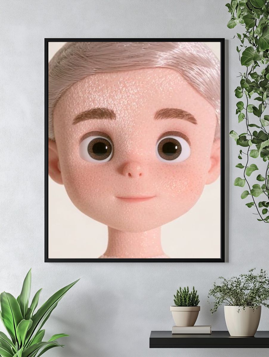 Cute Doll Portrait Poster. — room view 4