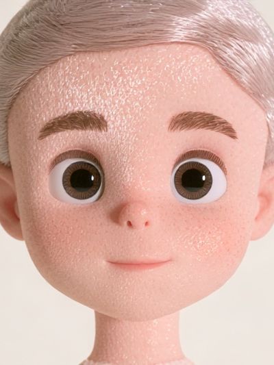 Cute Doll Portrait Poster.
