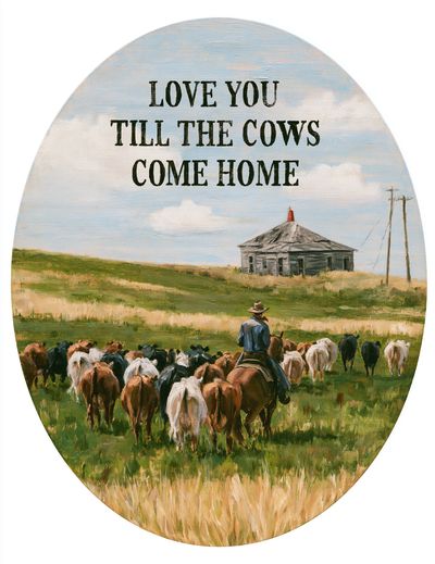 Love You Till the Cows Come Home Print. poster