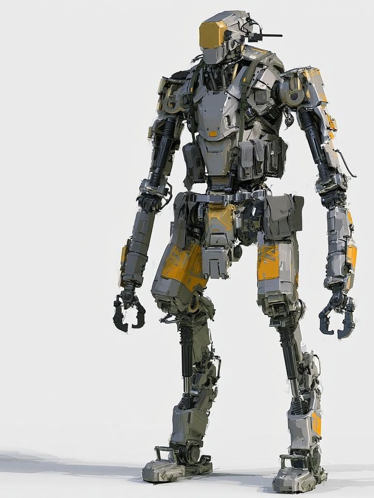 Armored Robot Digital Art Poster. poster — illustration art