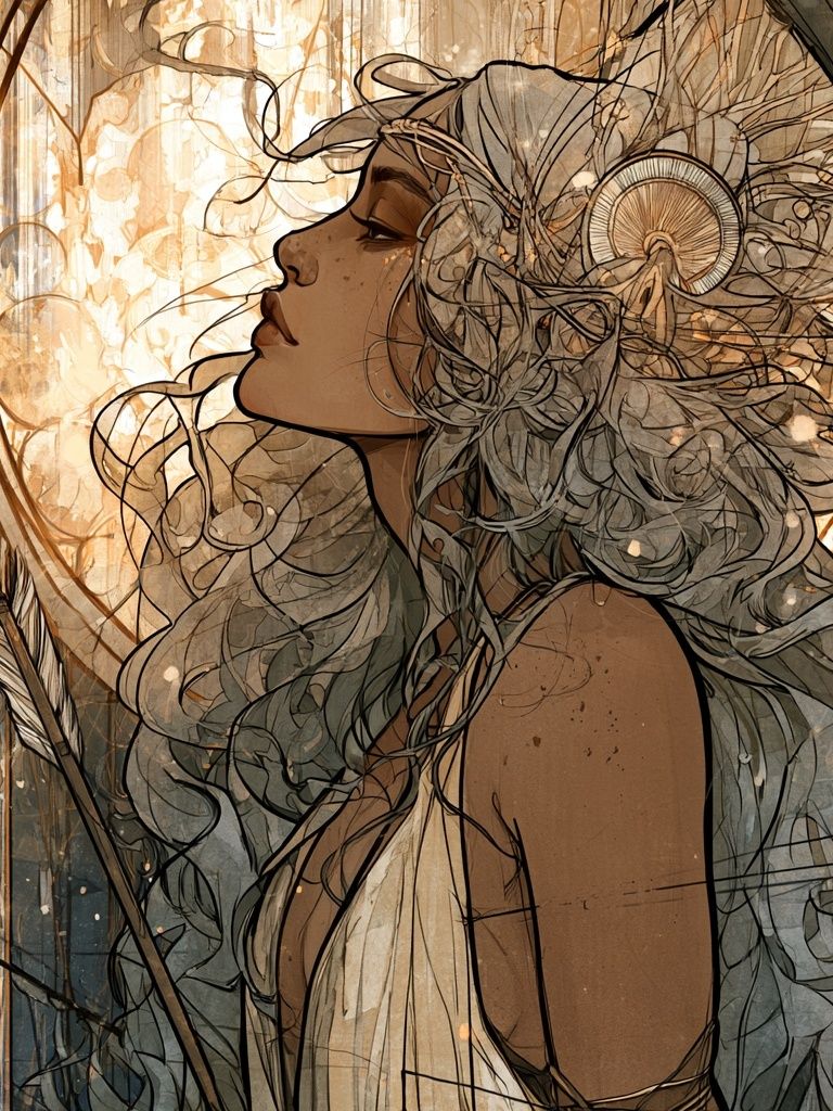 Mystic Woman Illustration Poster. poster detail