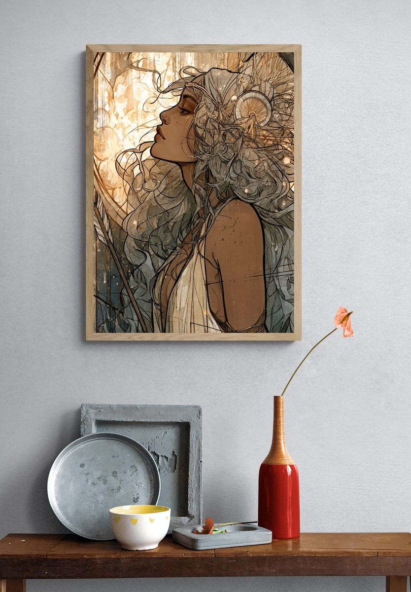 Mystic Woman Illustration Poster. — room view 3
