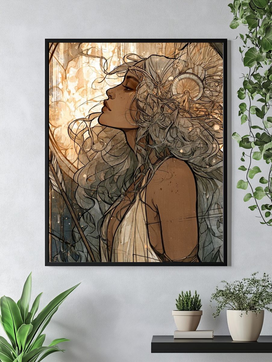 Mystic Woman Illustration Poster. — room view 4
