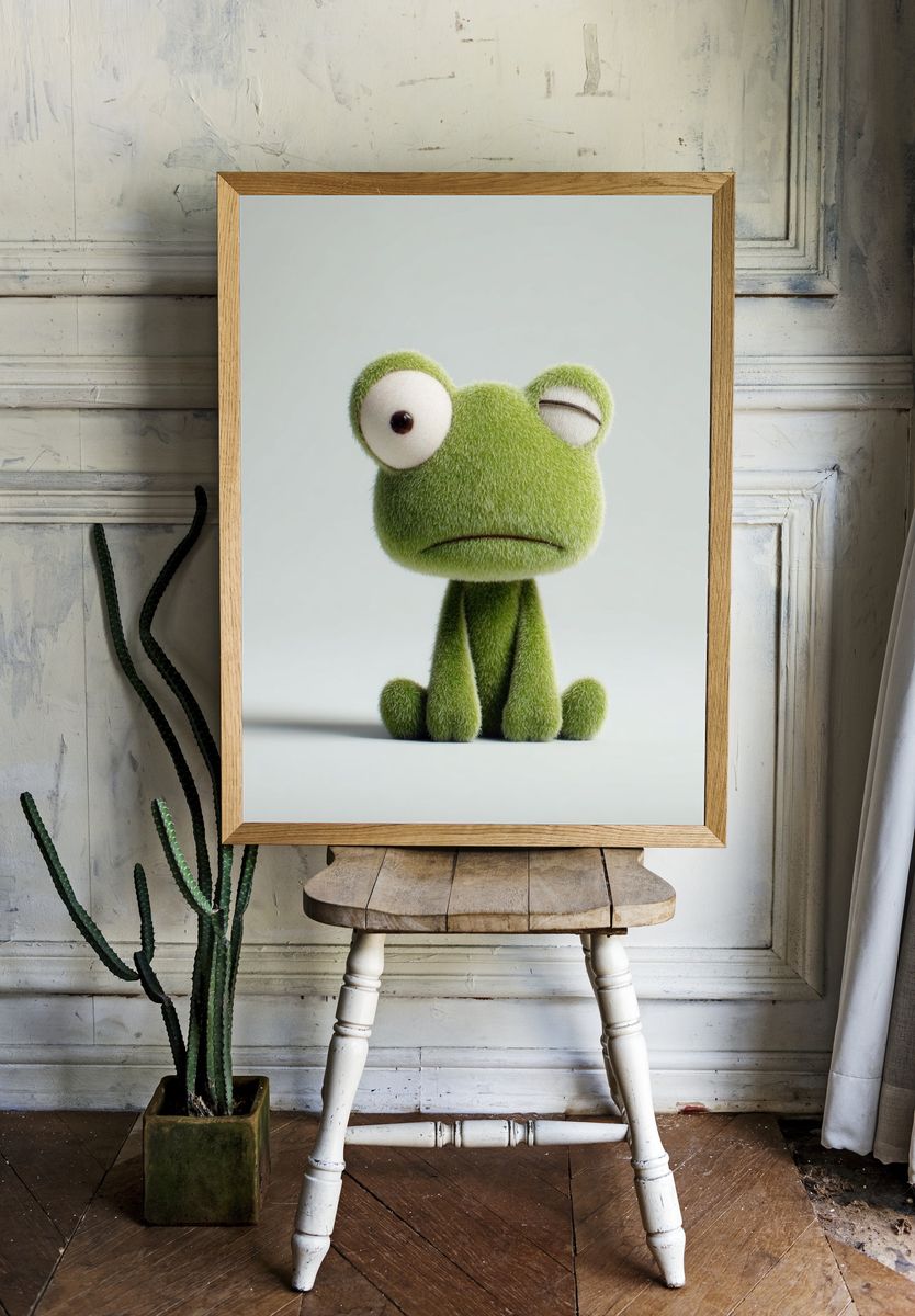 Sad Frog Character Poster room preview