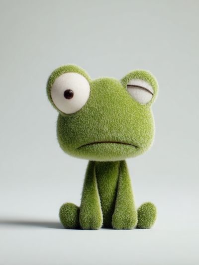 Sad Frog Character Poster. poster print