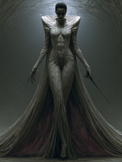 Dark Gothic Queen Illustration Poster. poster