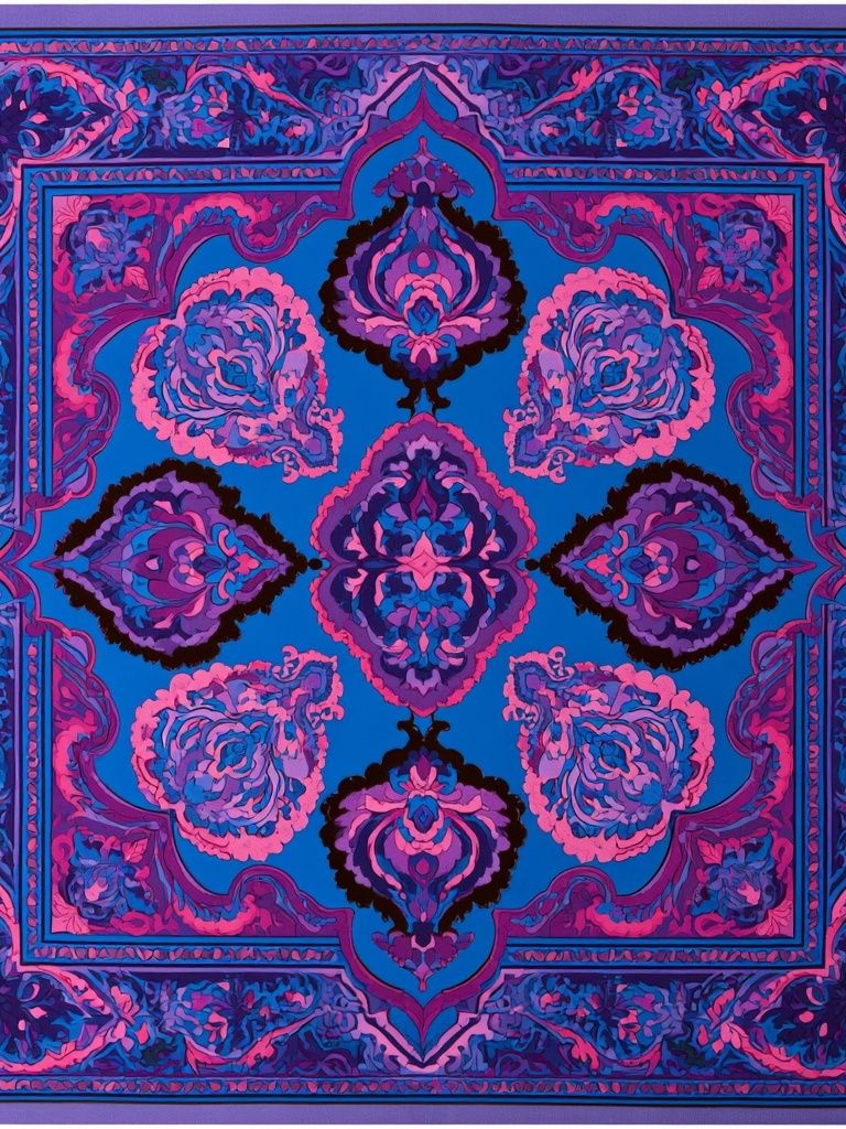 Ornate Floral Mandala Print. poster detail