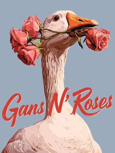 Gans N' Roses Typography Poster. poster