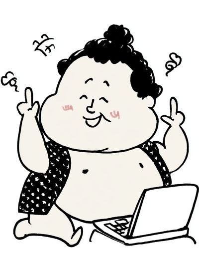 Playful Laptop Cartoon Poster.