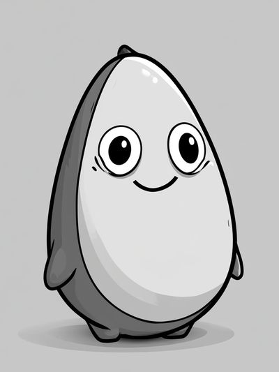 Cute Penguin Cartoon Poster.