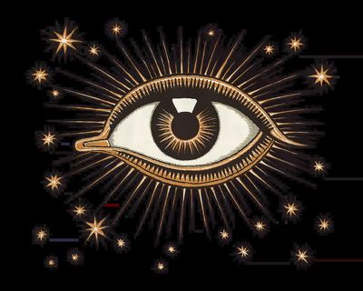 Mystic Eye Celestial Illustration Poster. poster