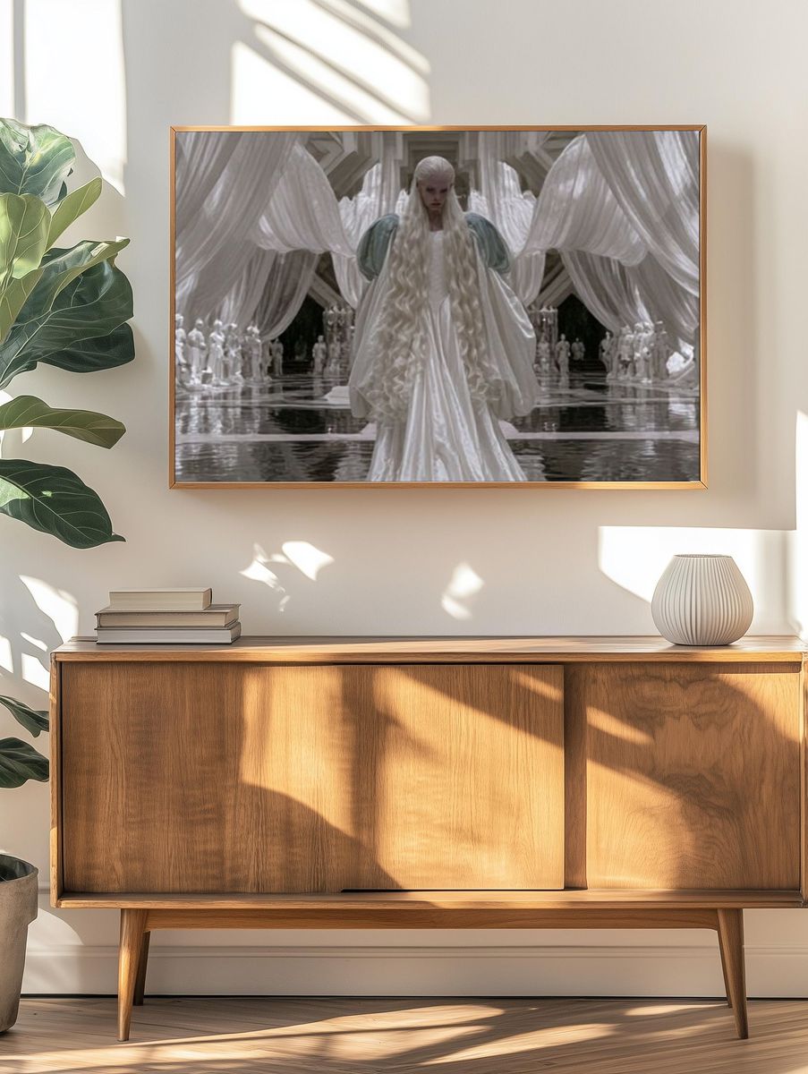 Fantasy Palace Figure Illustration Print. — room view 3