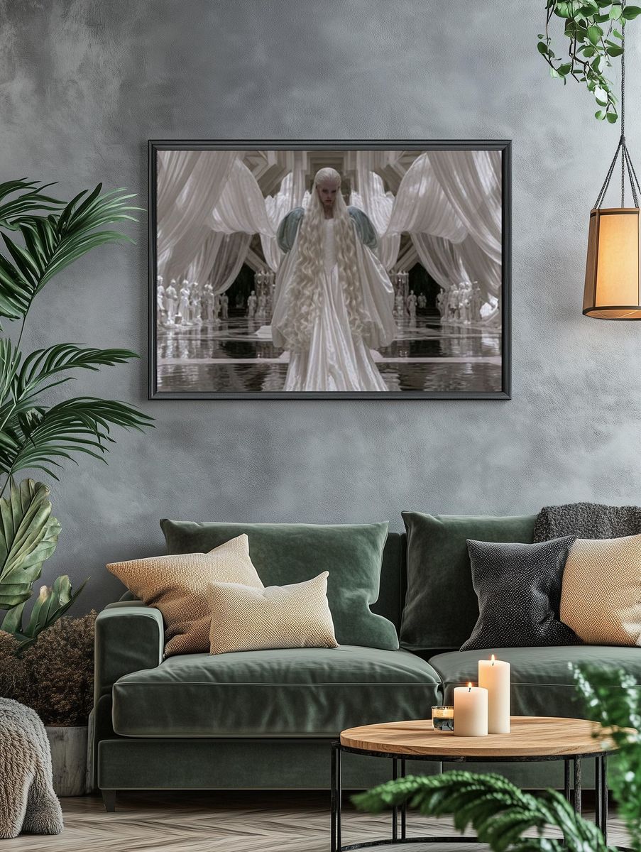 Fantasy Palace Figure Illustration Print. — room view 4