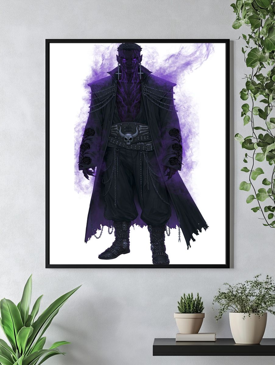 Dark Gothic Demon Character Poster. — room view 4