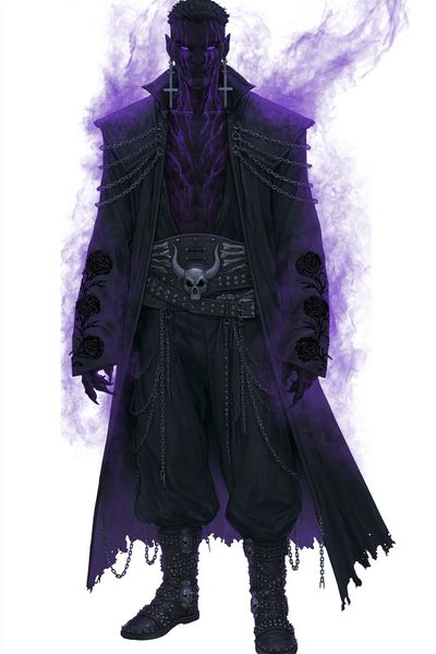 Dark Gothic Demon Character Poster.