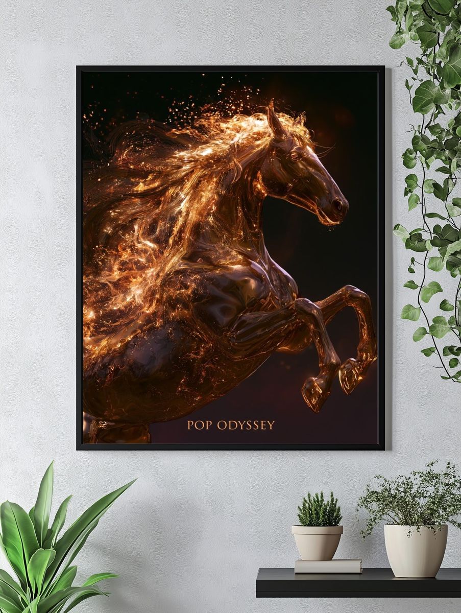 Dreamlike Couple by the Sea Print. — room view 4