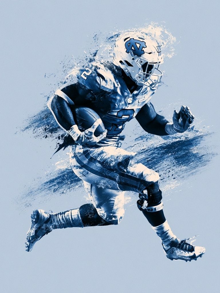 Football Runner Illustration Poster. poster detail