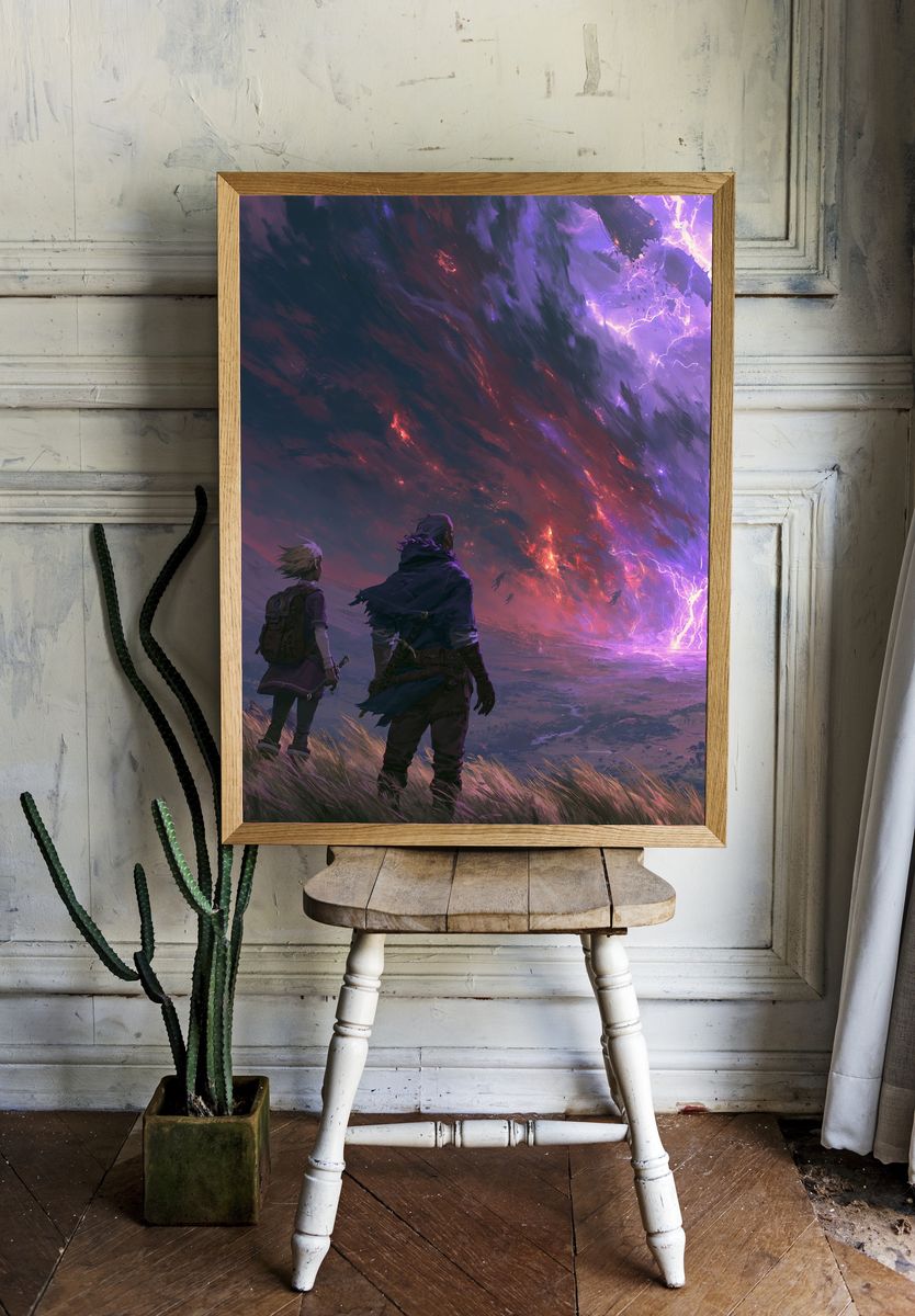 Fantasy Lightning Rift Poster. — room view 1