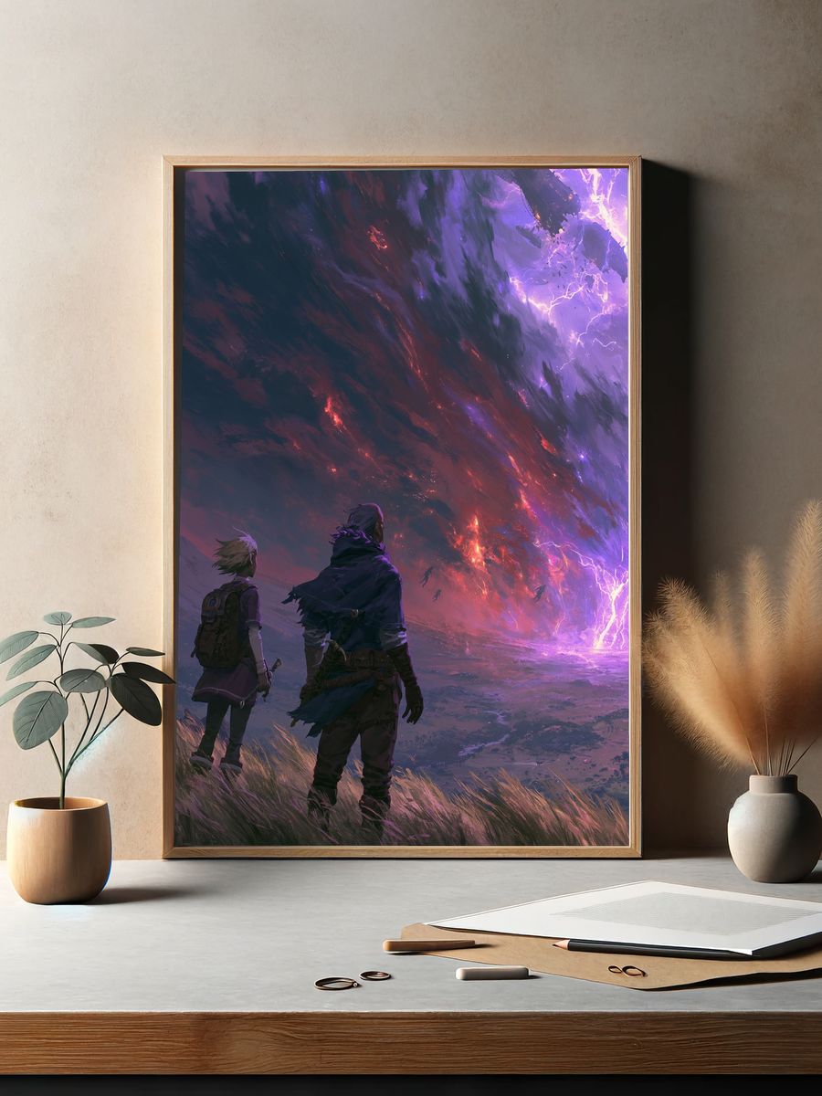 Fantasy Lightning Rift Poster. — room view 2