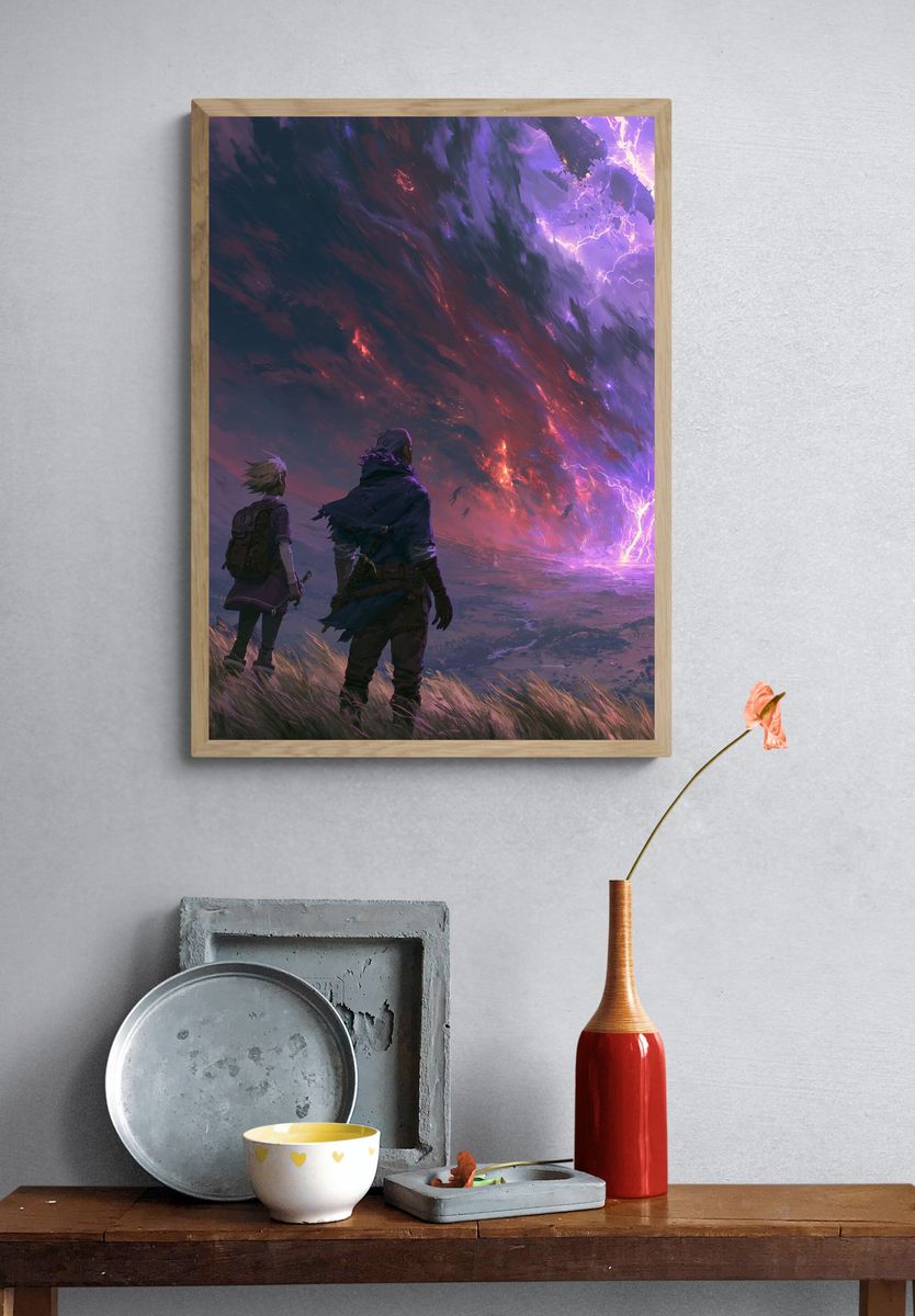 Fantasy Lightning Rift Poster. — room view 3