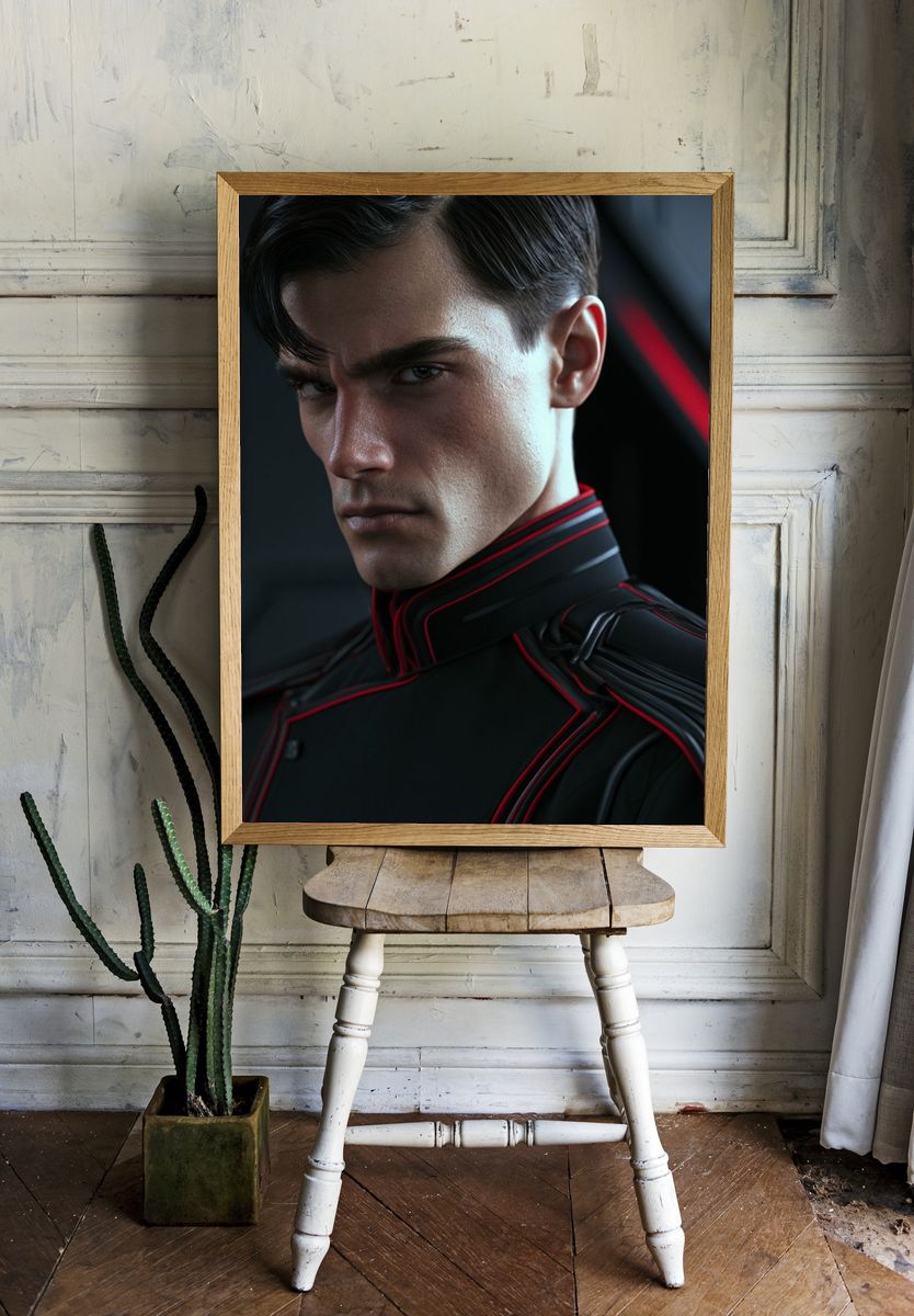 Cyberpunk Portrait Poster. room preview