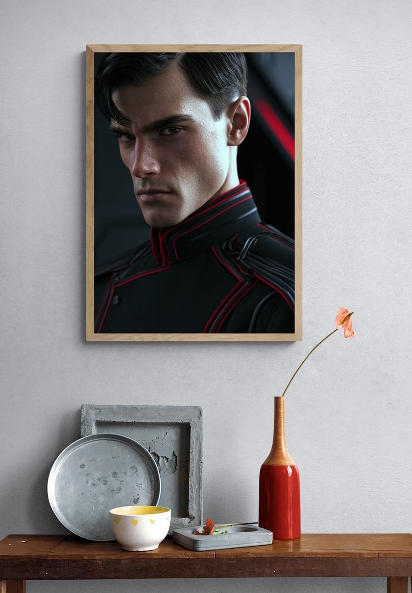 Cyberpunk Portrait Poster. — room view 3