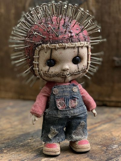Voodoo Doll Portrait Print. poster