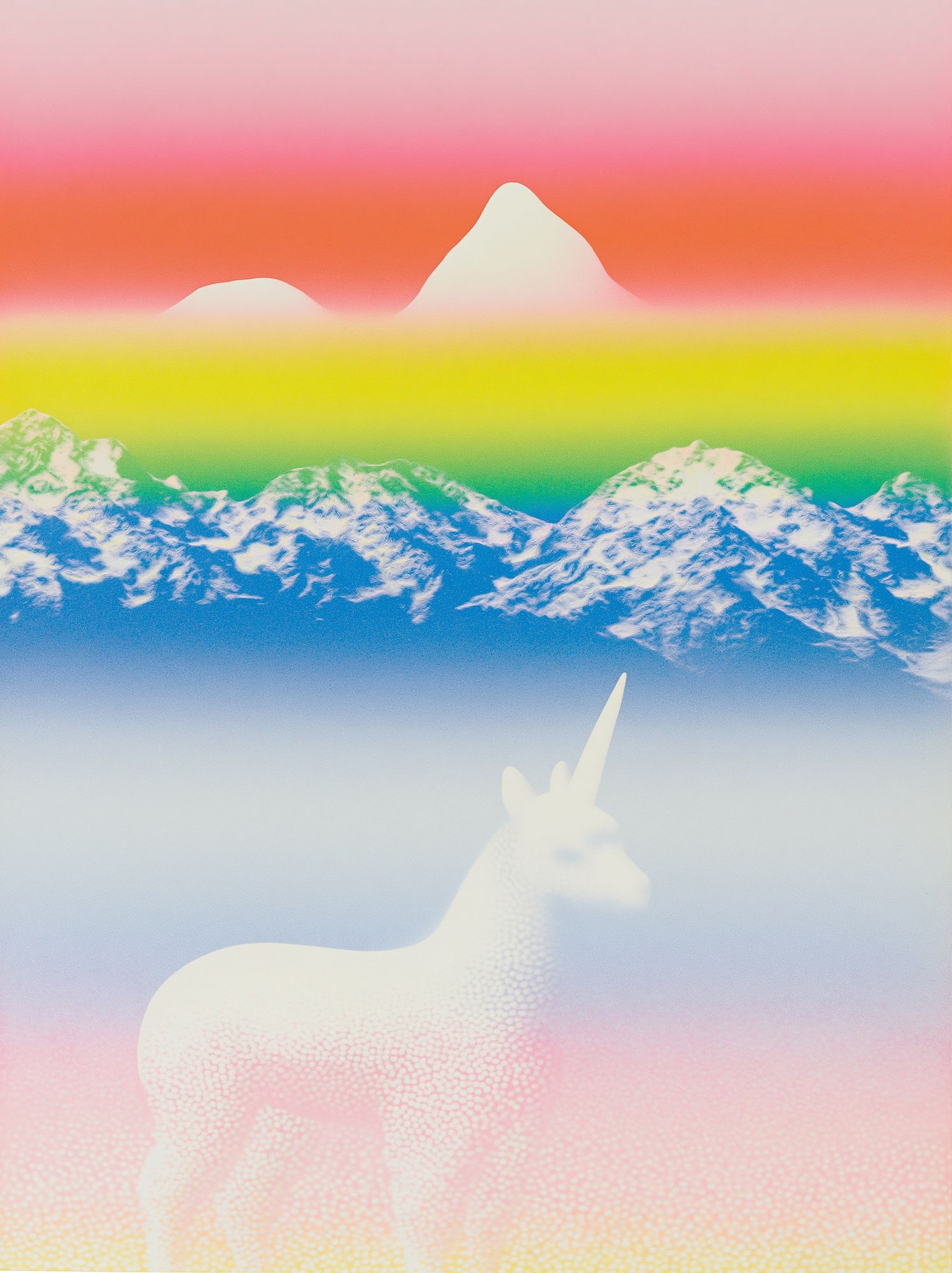 Dreamscape Unicorn Mountains Poster. poster — illustration art
