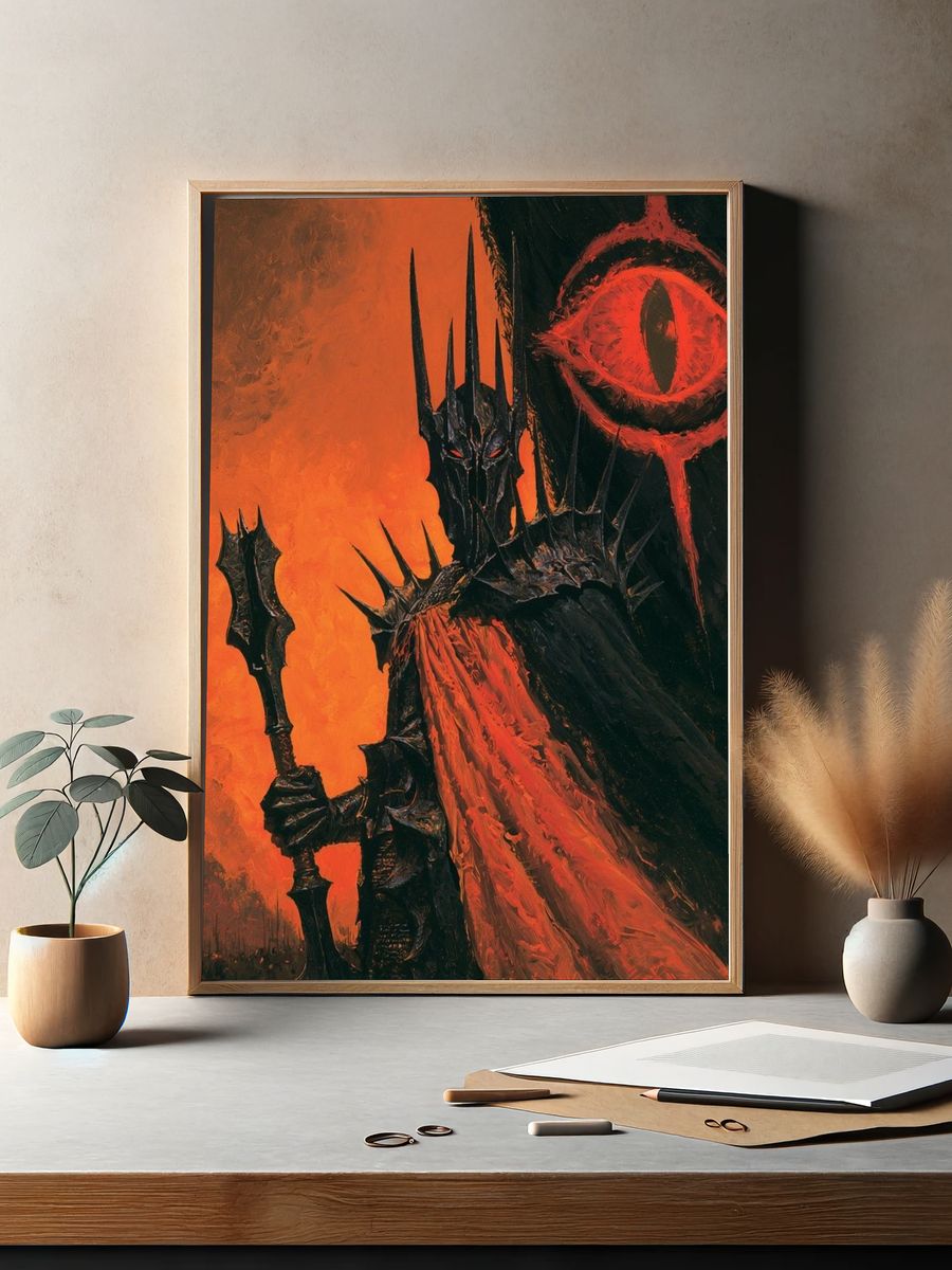 Sauron Dark Fantasy Poster. — room view 2