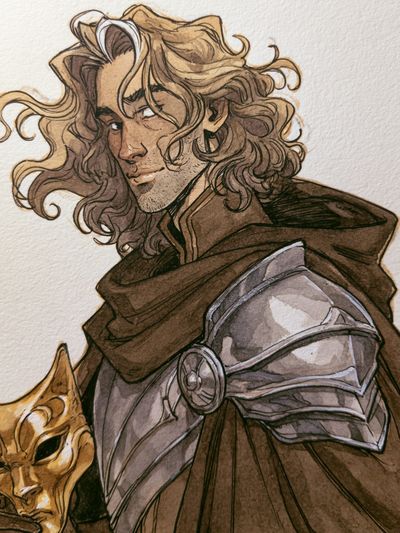 Fantasy Warrior Portrait Print. poster print