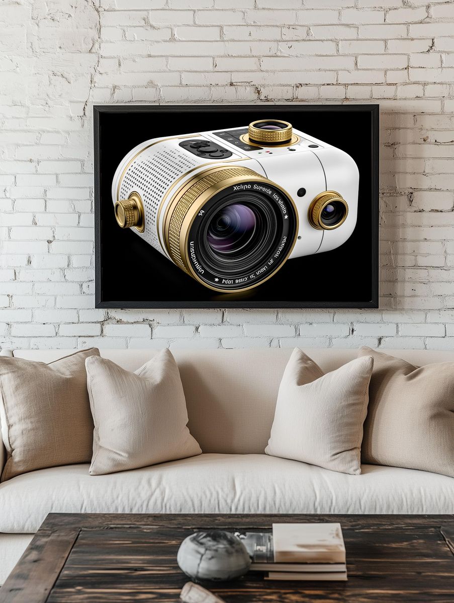 Luxury Camera Lens Illustration Poster. room preview
